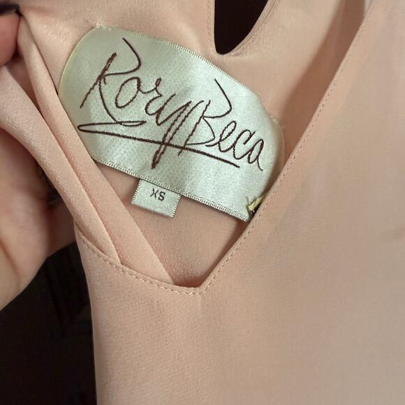 RORY BECA | Light PInk Silk Georgette Origami Back Camisole | Small - Picture 5 of 5